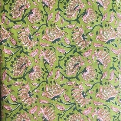 Spring Floral Handprinted Fabric 10m