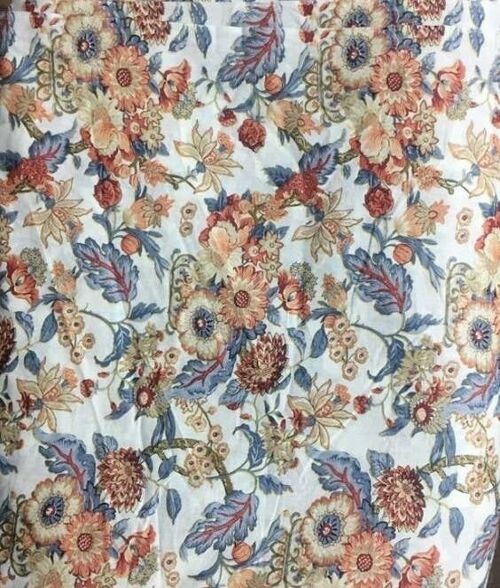 10mts  Scroll Floral Handprinted Fabric