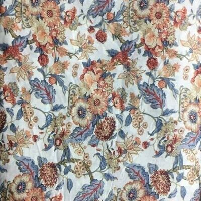 Tissu floral imprimé à la main, 10 mètres