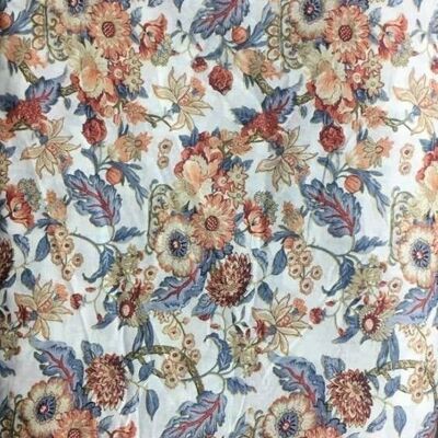 10mts  Scroll Floral Handprinted Fabric