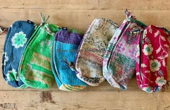 Pochette Kantha recyclée - Lot de 10 1