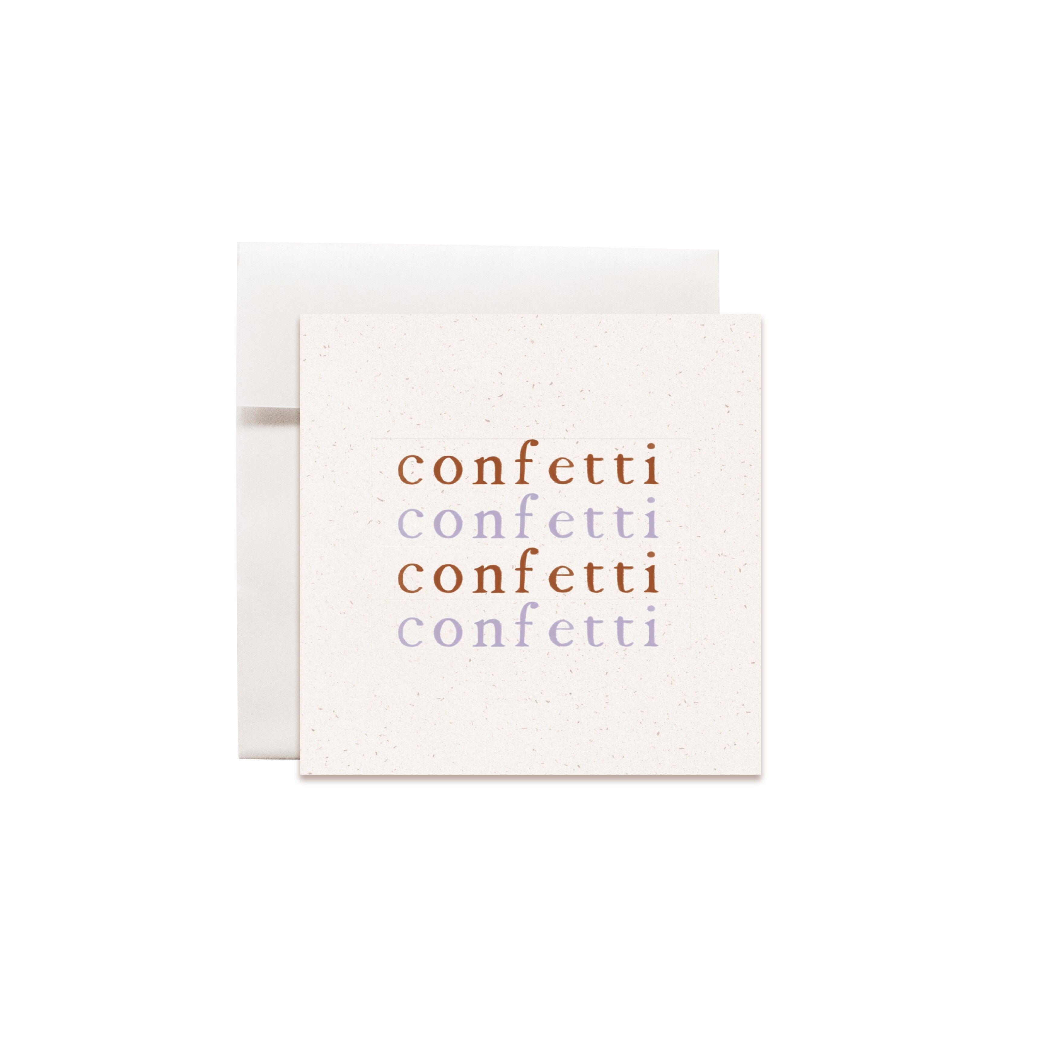 Mini-Grußkarten süße Worte Konfetti