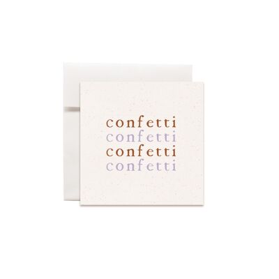 Mini tarjetas de felicitación palabras dulces Confeti