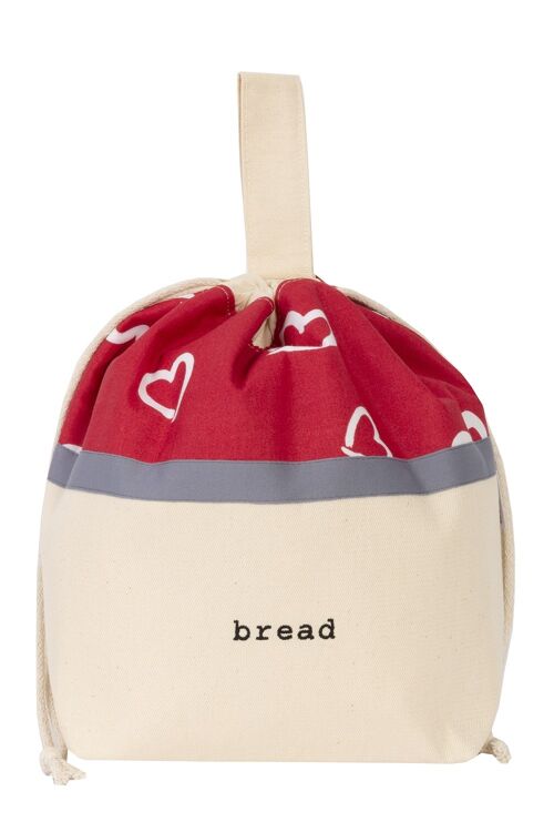 Multifunctional cotton bread bags 3 in 1, Hearts (102)