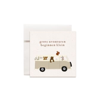 Mini cartes de vœux petites illustrations Volkswagen van