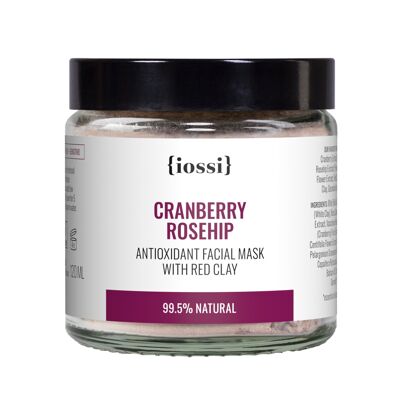 Cranberry Rosehip. Antioxidant Facial Mask with Red Clay / 120 ml