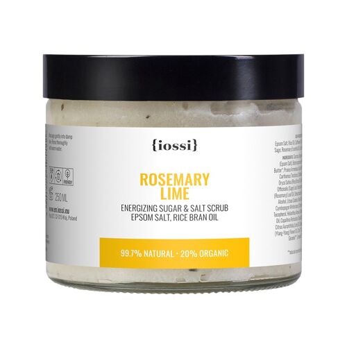 Rosemary Lime. Sugar Scrub with Rice Bran Oil / 250 ml