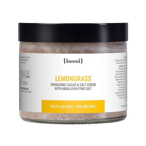 Lemongrass. Sugar Scrub with Himalayan Pink Salt / 250 ml