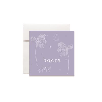 Mini greeting cards colored cards Hooray lilac