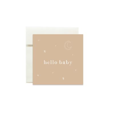Mini greeting cards colored cards Hello baby sand