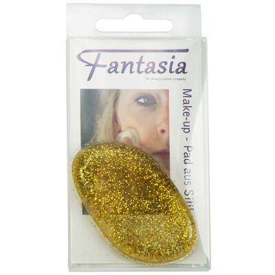 Silikon Make up - Pad mit Glitter gold in SB-Aufmachung