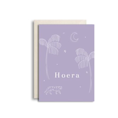 Greeting card hurrah lilac