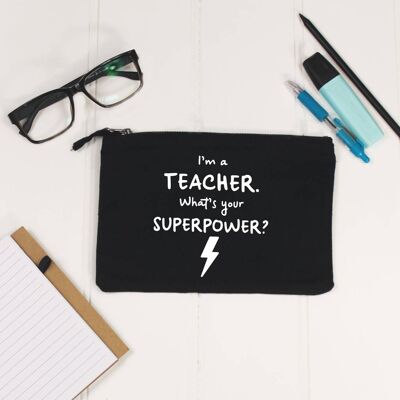 Soy un profesor. ¿Cuál es tu superpoder? Estuche