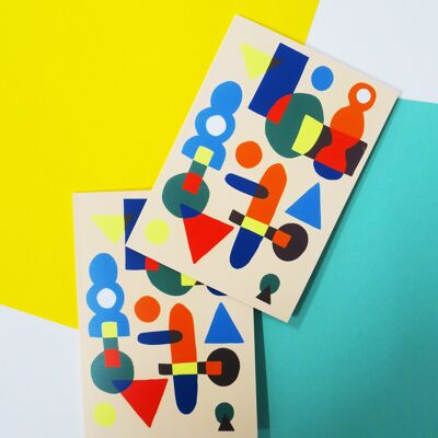 Carte postale Coucher de soleil abstrait