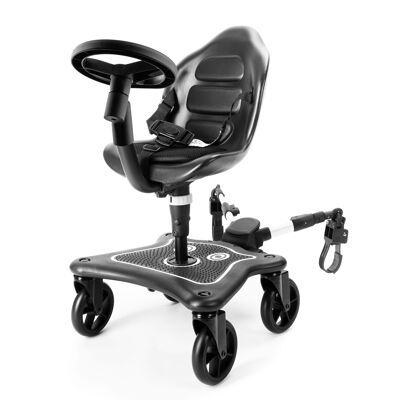 Universal scooter for 360° rotating 4-wheel cart