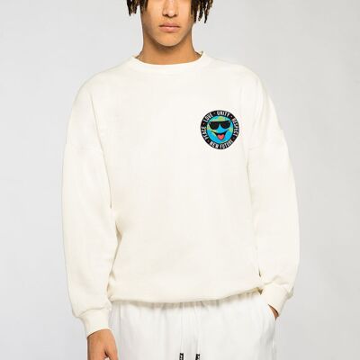 WORLD PEACE Sweatshirt (White) Front And Back Print