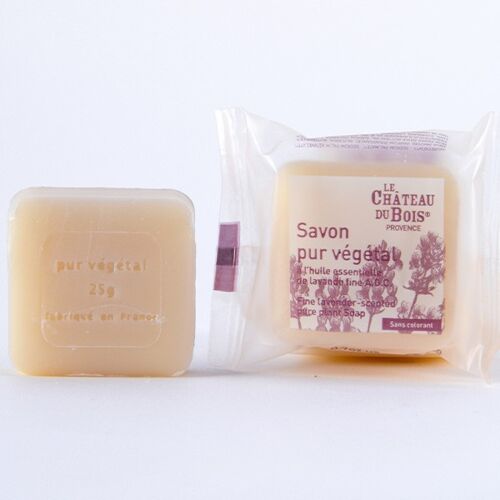 Savon d'invité pur végétal non coloré à la lavande fine -25g