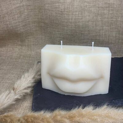 Pucker Up Soy Candle Beige