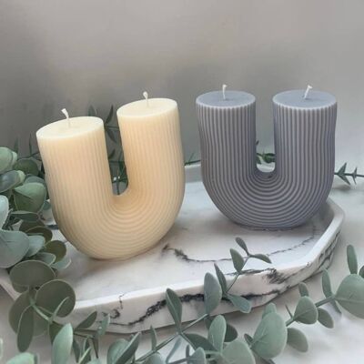 Ribbed 'U' Soy Candle Cream