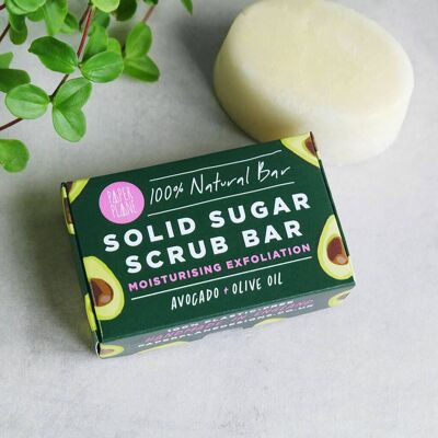 Avocado Sugar Scrub Bar 100% Natural Vegan