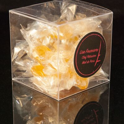 Schachtel mit 150 g Bonbons mit Pariser Honig und Safran