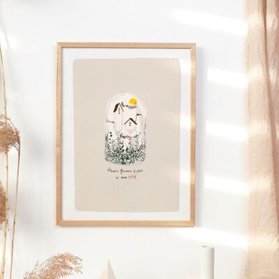 L'espoir fleurit A4 print - Design original (13,77 $)