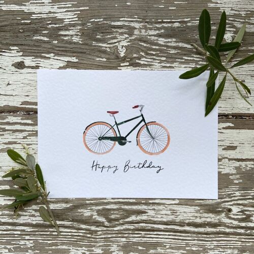Happy Birthday Bike A6 card and envelope. - BLANK ($4.13)