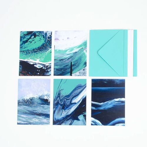 Cardset Atlas of the Ocean set of 5 incl envelopes