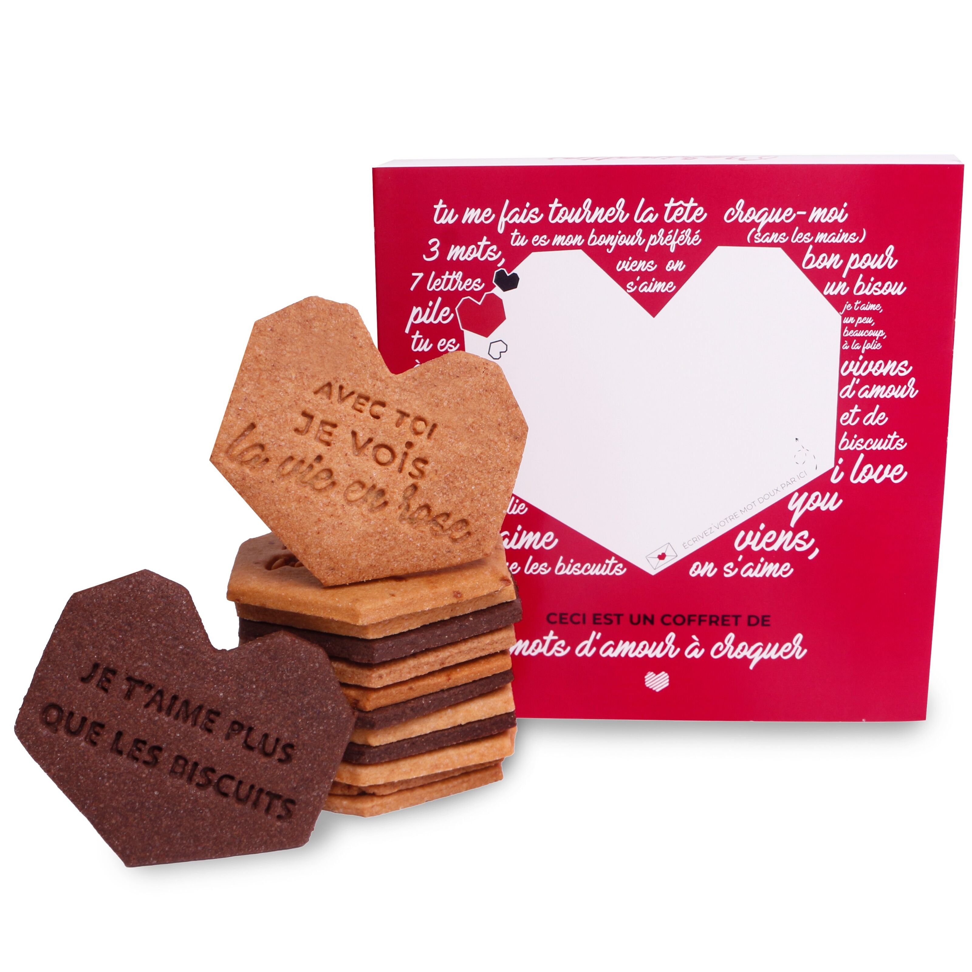 Miam ! Des biscuits: Sac coeur et ses bonbonsde messages doux