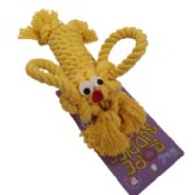 Henry Wag Rope Buddies Travel Companion Jouet pour Chien Personnages - Lapin Freya