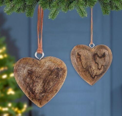 Holz Hänger Herz "Rustik" VE 2437