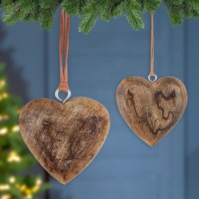 Wooden hanger heart "Rustic" VE 2437