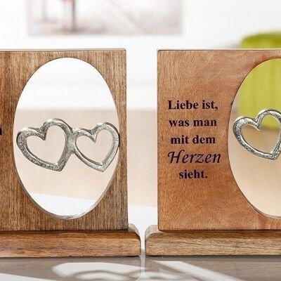 Wooden frame with message "Love" VE 4 so52