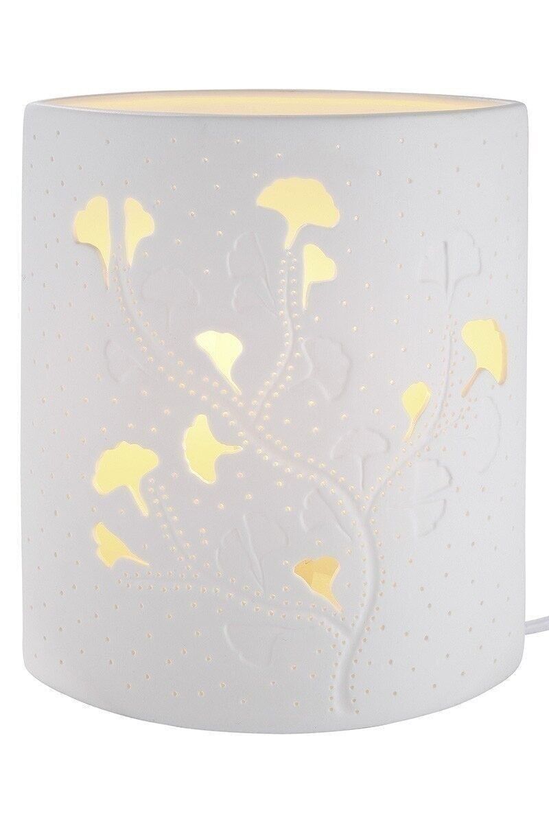 Lampada ellisse in porcellana "Ginkgo" 296