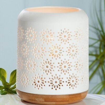 Porcelain lamp cyl. flower 303