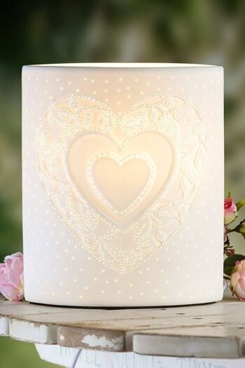 Lampe porcelaine coeur ellipse 317 1
