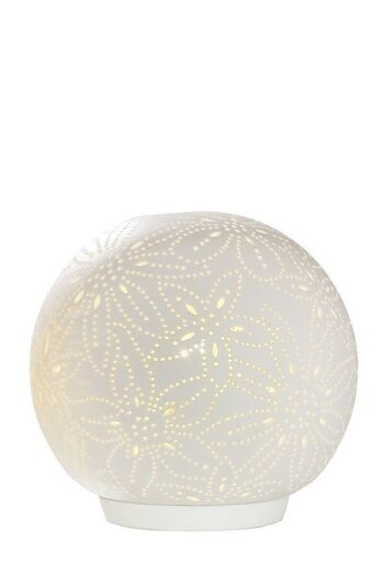 Lampe boule en porcelaine flower332 2