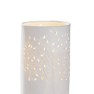 Porcelain lamp cylinder tree of life 367