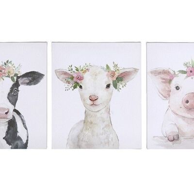 Picture "blossom cow/lamb/pig" PU 3 so645