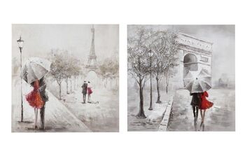 Tableau peinture paire d'ombrelles parisiennes VE 2 so702 2