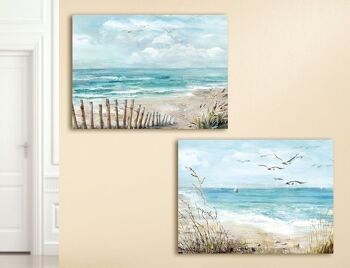 Tableau peinture "Mouettes sur la plage" VE 2 so707 3