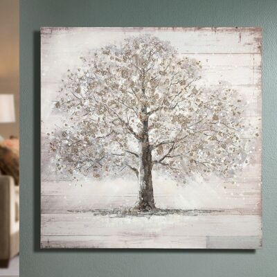 Quadro dipinto "Albero d'argento" 715