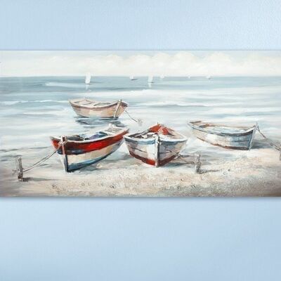 Quadro dipinto "Barche da spiaggia"725
