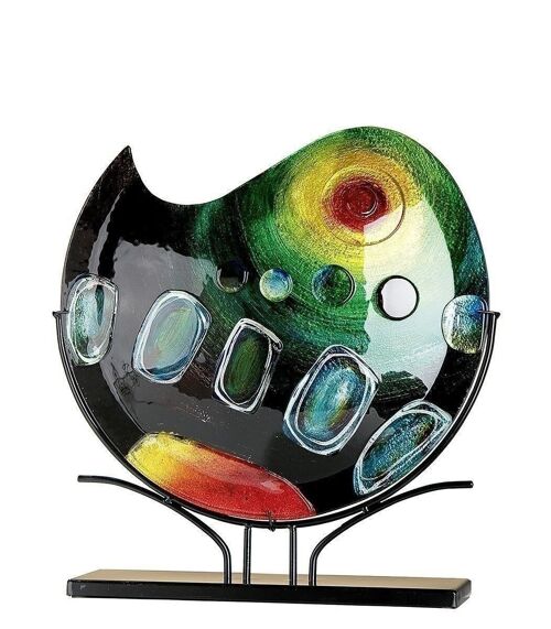 Glasart Vase auf Ständer Sunrise757