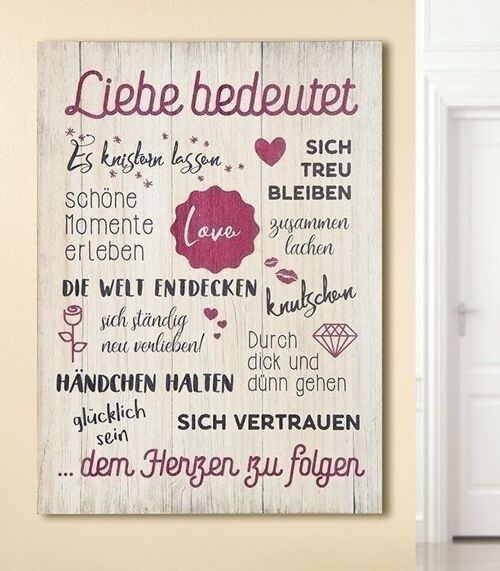 MDF Weisheit "Liebe bedeutet" VE 31023