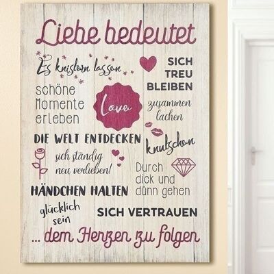 MDF Weisheit "Liebe bedeutet" VE 31023