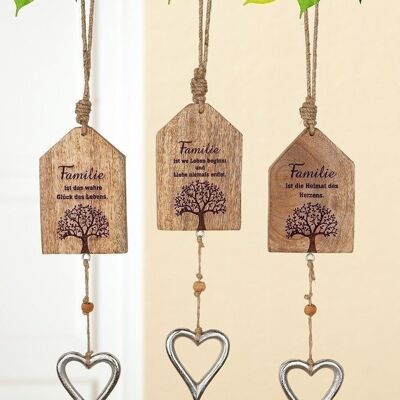 Wooden hanging messages "Family" VE 9 so1094