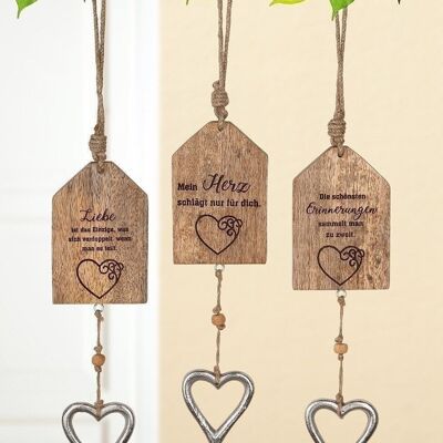 Messages suspendus en bois "Love" VE 9 so1096