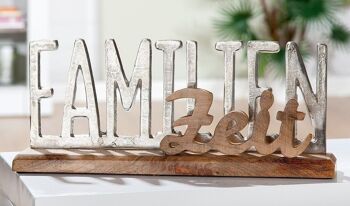 Inscription en aluminium "Family time" VE 21193 1