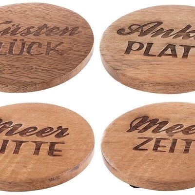 Wooden coaster sayings around VE 8 so1205